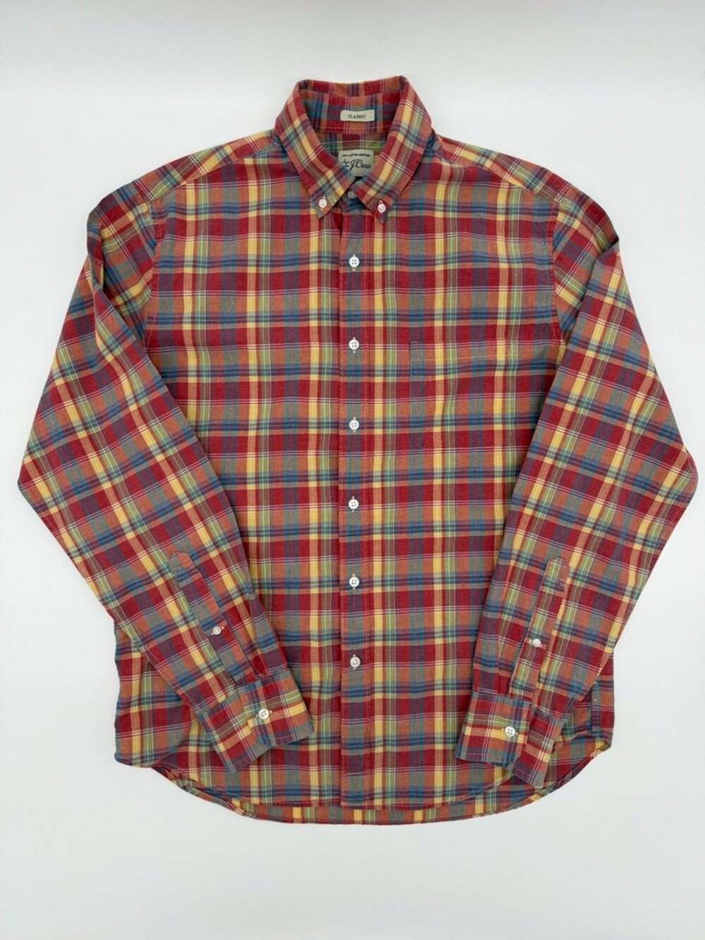 J. Crew Plaid Long Sleeve Button Up Shirt M
